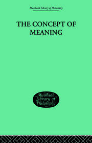 The Concept of Meaning book cover
