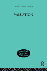 Valuation: Its Nature and Laws book cover