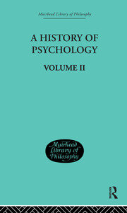 A History of Psychology: Mediaeval and Early Modern Period   Volume II book cover