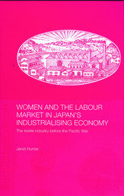 Women and the Labour Market in Japan's Industrialising Economy: The Textile Industry before the Pacific War book cover