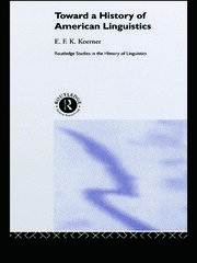 Toward a History of American Linguistics book cover