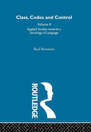 Applied Studies Towards a Sociology of Language book cover