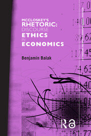 McCloskey's Rhetoric: Discourse Ethics in Economics book cover
