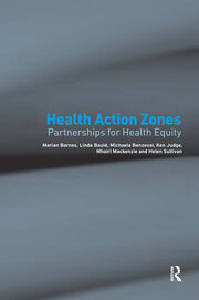 Health Action Zones: Partnerships for Health Equity book cover
