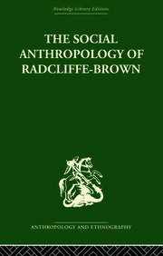 The Social Anthropology of Radcliffe-Brown book cover
