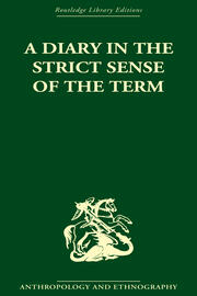 A Diary in the Strictest Sense of the Term book cover