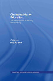 Changing Higher Education: The Development of Learning and Teaching book cover