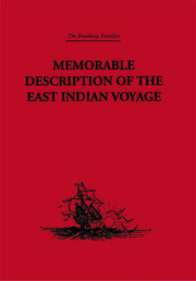 Memorable Description of the East Indian Voyage: 1618-25 book cover