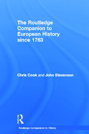 The Routledge Companion to Modern European History since 1763 book cover