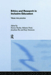 Ethics and Research in Inclusive Education: Values into practice book cover