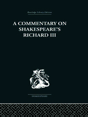 Commentary on Shakespeare's Richard III book cover