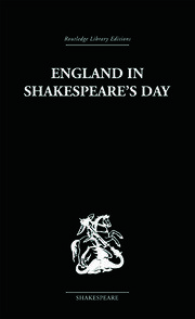 England in Shakespeare's Day book cover