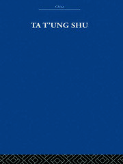 Ta t'ung Shu: The One-World Philosophy of K'ang Yu-wei book cover