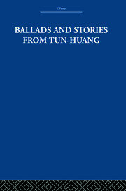 Ballads and Stories from Tun-huang book cover