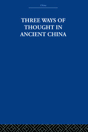 Three Ways of Thought in Ancient China book cover