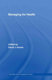 Managing for Health book cover