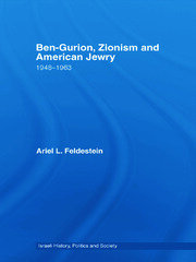 Ben-Gurion, Zionism and American Jewry: 1948 - 1963 book cover