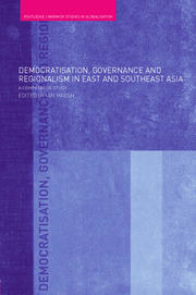Democratisation, Governance and Regionalism in East and Southeast Asia: A Comparative Study book cover