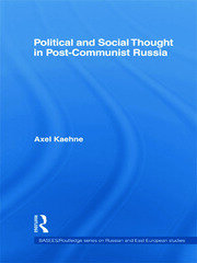 Political and Social Thought in Post-Communist Russia book cover