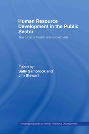 Human Resource Development in the Public Sector: The Case of Health and Social Care book cover