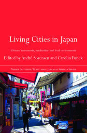 Living Cities in Japan: Citizens' Movements, Machizukuri and Local Environments book cover
