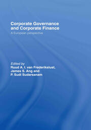 Corporate Governance and Corporate Finance: A European Perspective book cover