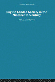 English Landed Society in the Nineteenth Century book cover