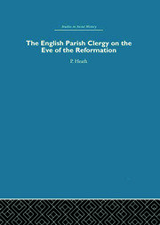 The English Parish Clergy on the Eve of the Reformation book cover