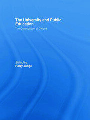 The University and Public Education: The Contribution of Oxford book cover