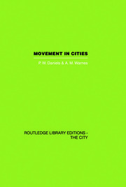 Movement in Cities: Spatial Perspectives On Urban Transport And Travel book cover