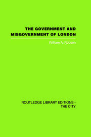 The Government and Misgovernment of London book cover
