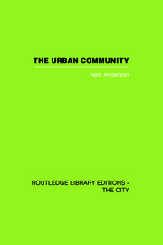 The Urban Community: A World Perspective book cover