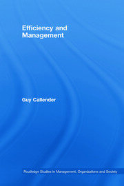Efficiency and Management book cover