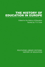 The History of Education in Europe book cover