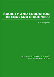 Society and Education in England Since 1800 book cover