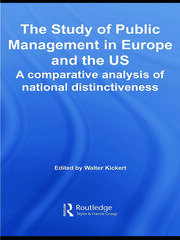The Study of Public Management in Europe and the US: A Compearative Analysis of National Distinctiveness book cover