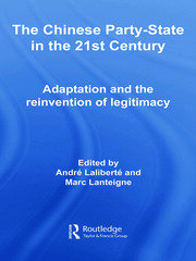 The Chinese Party-State in the 21st Century: Adaptation and the Reinvention of Legitimacy book cover