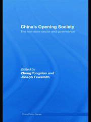 China's Opening Society: The Non-State Sector and Governance book cover