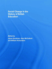 Social Change in the History of British Education book cover