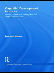 Capitalist Development in Korea: Labour, Capital and the Myth of the Developmental State book cover