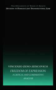 Freedom of Expression: A critical and comparative analysis book cover
