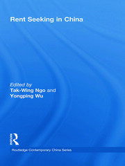 Rent Seeking in China book cover