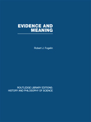 Evidence and Meaning: Studies in Analytic Philosophy book cover