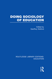 Doing Sociology of Education (RLE Edu L) book cover