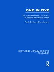 One in Five (RLE Edu M): The Assessment and Incidence of Special Educational Needs book cover