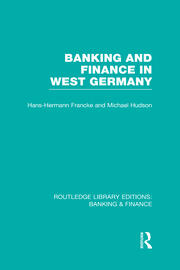 Banking and Finance in West Germany (RLE Banking & Finance) book cover