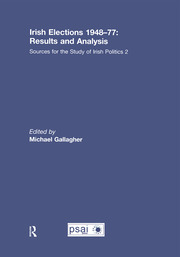 Irish Elections 1948-77: Results and Analysis: Sources for the Study of Irish Politics 2 book cover