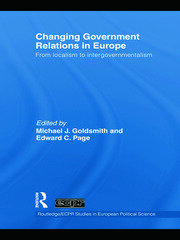 Changing Government Relations in Europe: From localism to intergovernmentalism book cover