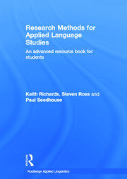 Research Methods for Applied Language Studies: An Advanced Resource Book for Students book cover