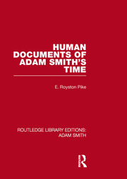 Human Documents of Adam Smith's Time book cover
